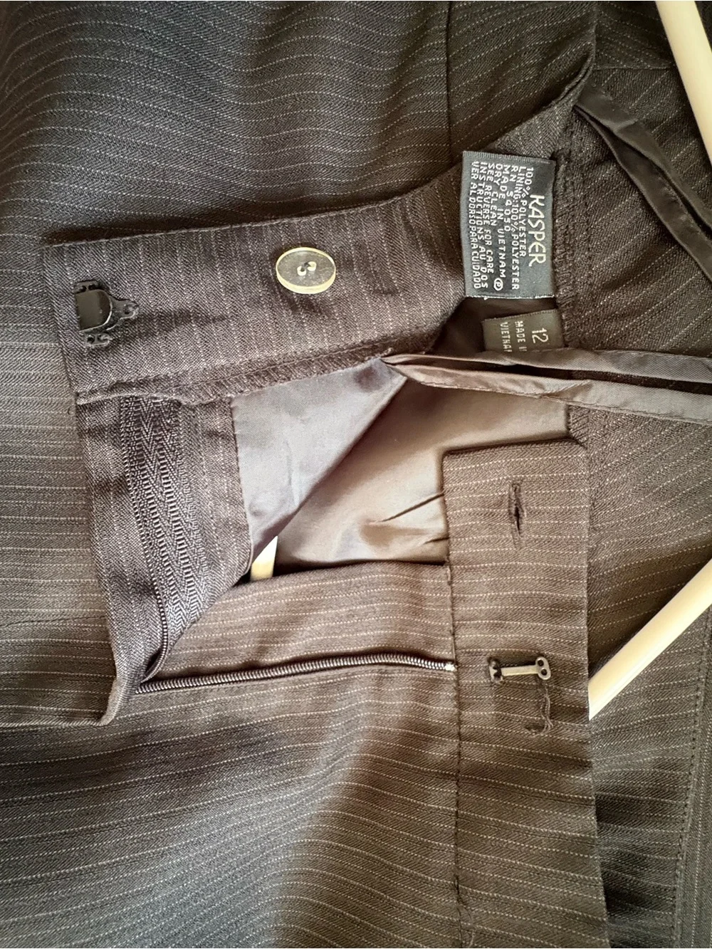 Kasper Black Pinstripe Women's Suit Jacket & Pants